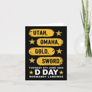 Tarjeta Ww2 D Day Beats World War 2 Army Hero Normandy L