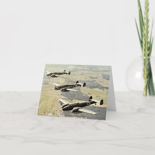 Tarjeta WWII tres Messerschmitt ME-110 (Anverso)