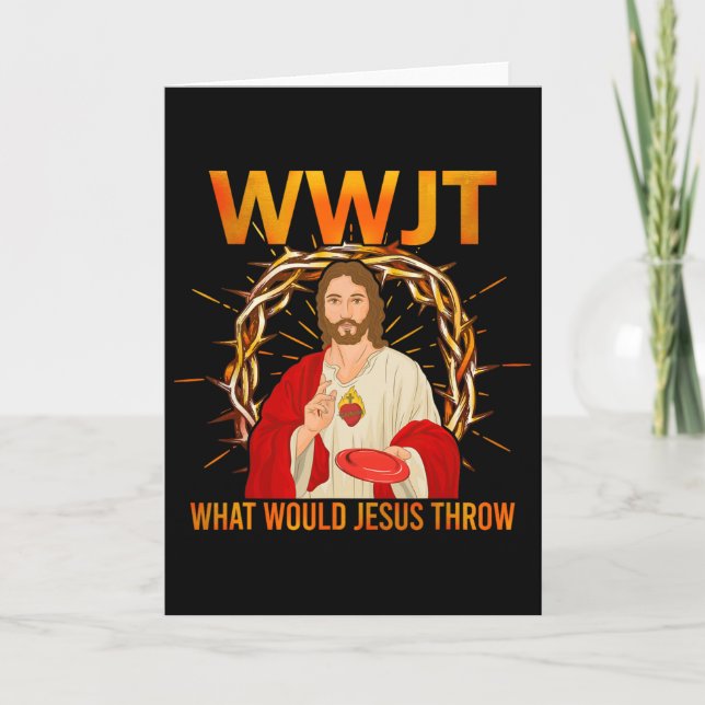Tarjeta Wwjt Qué Lanzaría Jesús Disc Golf Diversión  (Anverso)