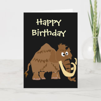 Tarjeta WX- arte divertido del primitivo del mamut lanoso