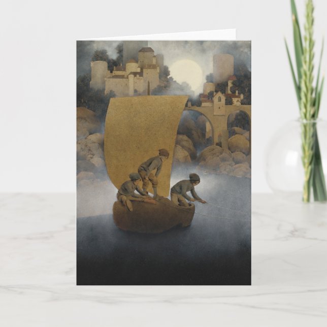 Tarjeta Wynken, Blynken y Nod (Anverso)