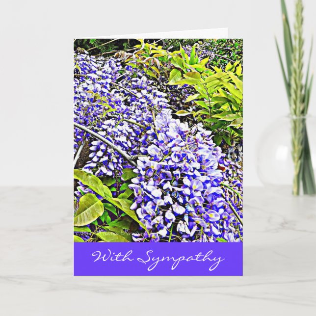Tarjeta Wysteria Sympathy Card with beautiful sentiment (Anverso)