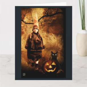 TARJETA X GRANDE de la tarjeta Halloween de la cal