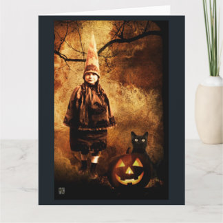 TARJETA X GRANDE de la tarjeta Halloween de la cal