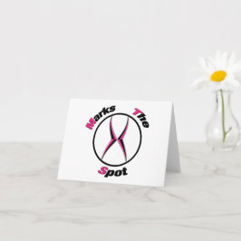 Tarjeta X marca el punto