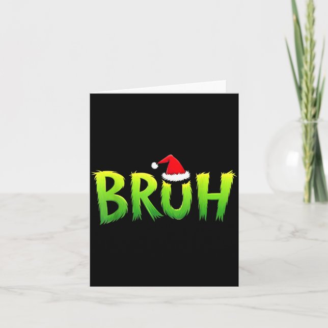 Tarjeta Xmas Bruh Christmas Kids Teens Boys Funny Christma (Anverso)
