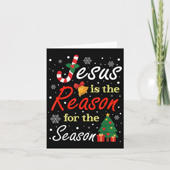 Tarjeta Xmas Jesus Is The Reason For The Season Christmas  (Anverso)