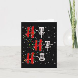 Tarjeta Xmas Lights Ho Ho Ho Ho Ho Disk Golf Graciosa Navi