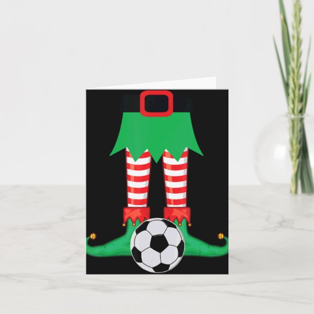 Tarjeta Xmas Matching Soccer Elf Pajama Christmas Team S T (Anverso)