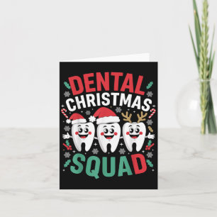 Tarjeta Xmas Navidades dentales Escuadrones Dientes Dentis