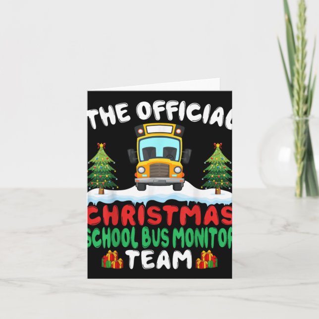 Tarjeta Xmas School Bus Monitor Team School Bus Monitor T  (Anverso)