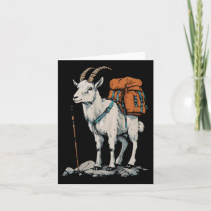 Tarjeta Xmas Store Mountain Goat Backpacker Camping Sender
