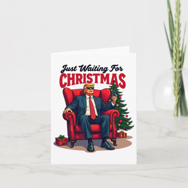 Tarjeta Xmas Trump en espera de Navidades (Anverso)