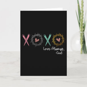Tarjeta Xoxo Amor Siempre Dios 