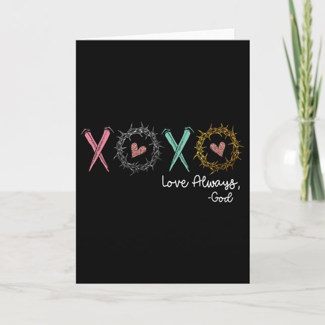 Tarjeta Xoxo Amor Siempre Dios  (Anverso)