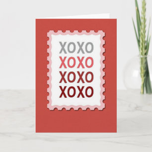 Tarjeta Xoxo con Sello de Corazón