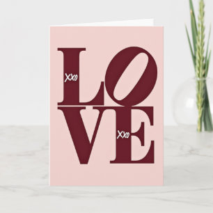 Tarjeta Xoxo de Amor Minimalista