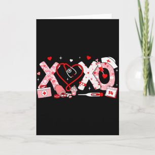 Tarjeta Xoxo Enfermera Día de San Valentín Estetoscopio Sa