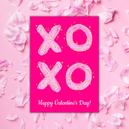 Tarjeta XOXO Feliz Día de San Valentín