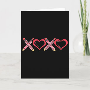 Tarjeta Xoxo Maestro Día de San Valentín Lápiz y Manzana 2