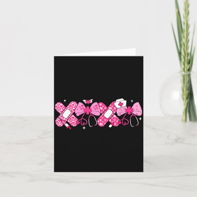 Tarjeta Xoxo Nurse Valentines Day Stethoscope Valentine Nu (Anverso)