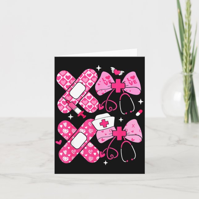 Tarjeta Xoxo Nurse Valentines Day Stethoscope Valentine Nu (Anverso)