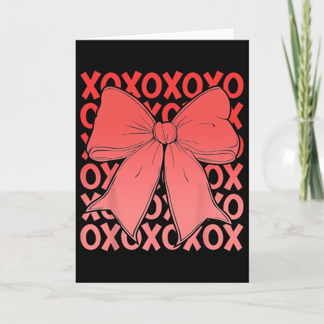 Tarjeta Xoxo The Original Love Letters Retro Checked Valen (Anverso)