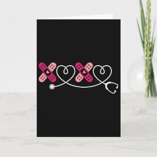 Tarjeta Xoxo Xo Xo Enfermera Estetoscopio San Valentín Hom
