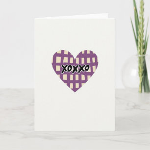 Tarjeta Xoxoxo de Gingham con Sinceridad