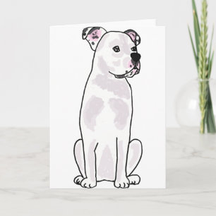 Tarjeta XX- Bulldog americano con collar trenzado
