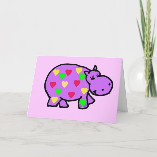 Tarjeta XX- Corazones felices de Hippo (Anverso)