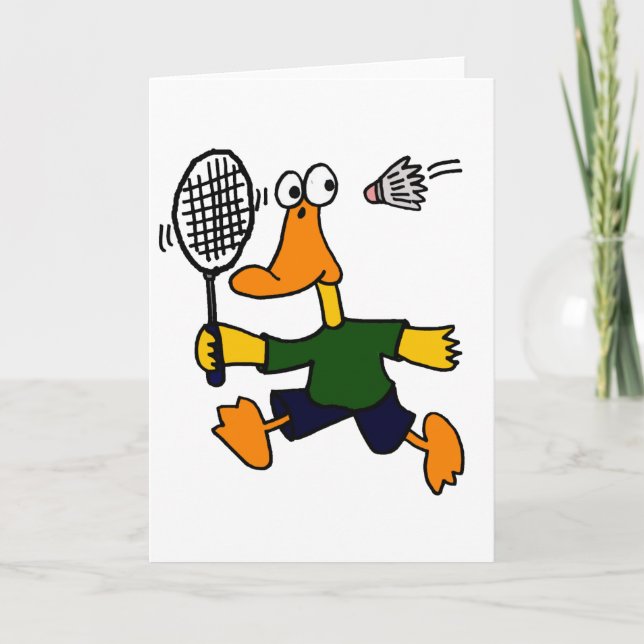 Tarjeta XX- Personalizado de Badminton de juego de pato (Anverso)