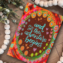 Tarjeta Y así la aventura comienza a la diversión Inspirad