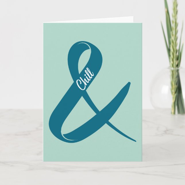Tarjeta Y Chill Ampersand Postcard (Anverso)