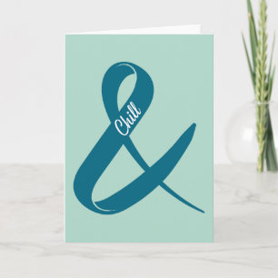 Tarjeta Y Chill Ampersand Postcard