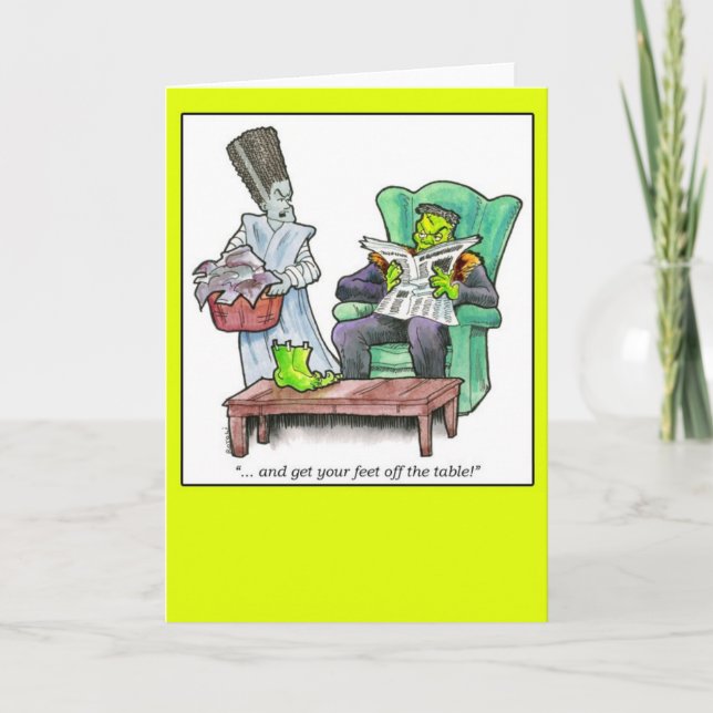 Tarjeta ¡"… y consiga sus pies de la tabla! " (Anverso)