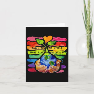 Tarjeta Y Creo Que Es El Mundo Maravilloso De La Tierra.