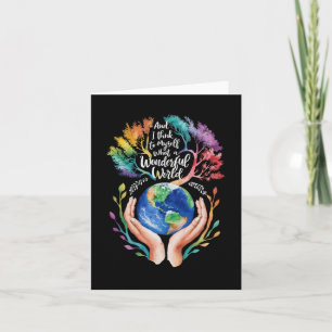 Tarjeta Y Creo Que Es El Mundo Maravilloso De La Tierra.