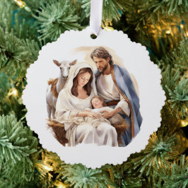 Tarjeta y decoración de adorno de Natividad