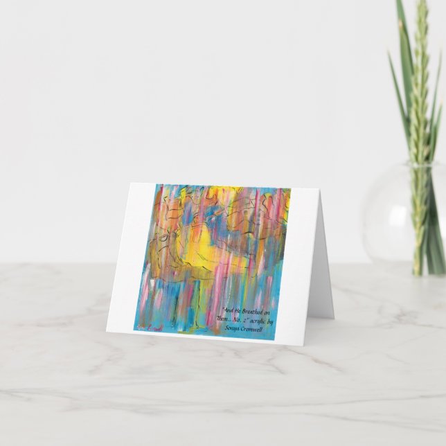 Tarjeta "Y él les respiró... no 2", doblado saludo (Anverso)