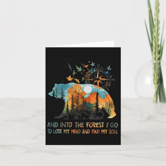 Tarjeta Y En El Bosque Voy A Perder Mi Mente Camping B (Anverso)