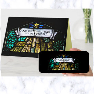 Tarjeta Y La Palabra Se Hizo Navidades De La Carne