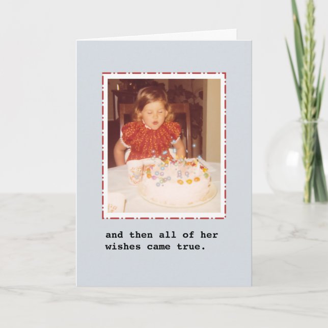 Tarjeta y luego todos sus deseos se hicieron realidad. Cum (Anverso)