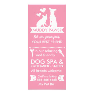 Tarjeta y menú para rack Dog Groomer