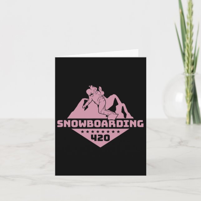 Tarjeta Y Montañas Snowboard Snowboard Snowboard Snowboard (Anverso)