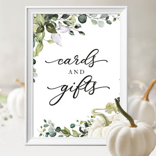 Tarjeta y regalos Señal de baby shower de otoño co