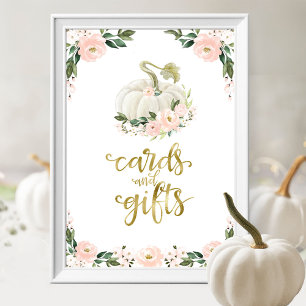 Tarjeta y regalos Señal de baby shower de vegetaci