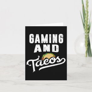 Tarjeta Y Tacos Reproductor de Videojuegos Retro Fan de Ta