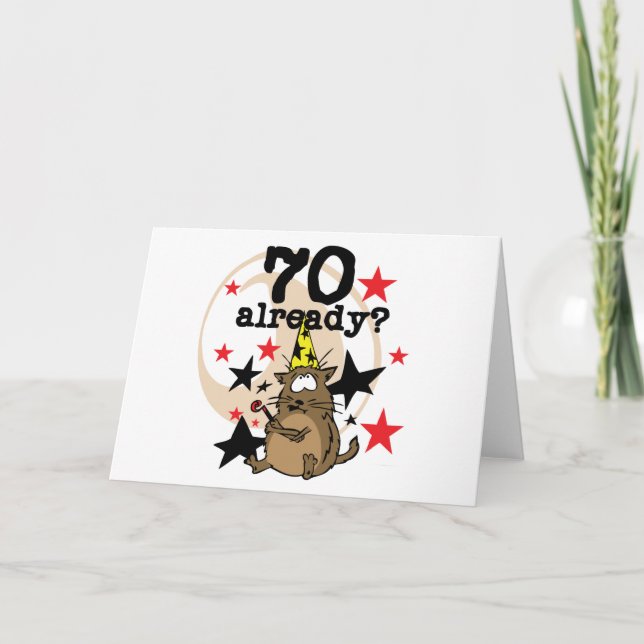 Tarjeta Ya 70 cumpleaños (Anverso)
