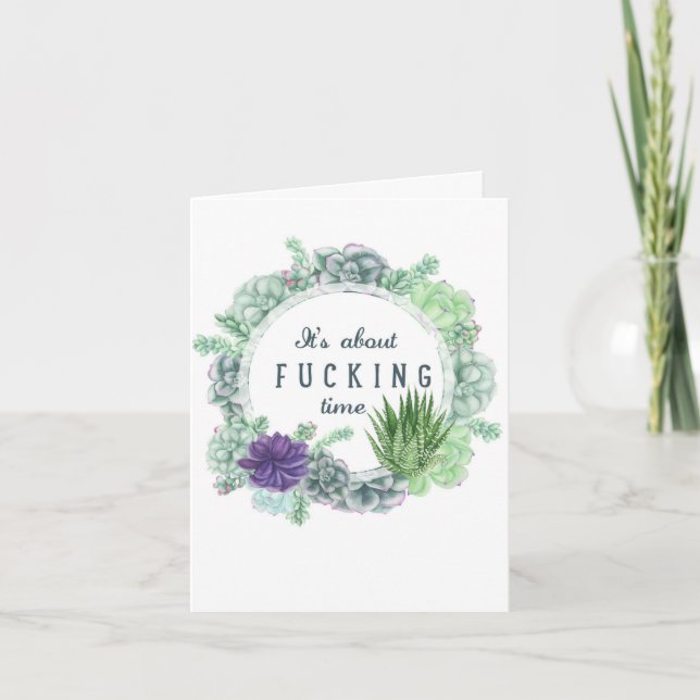 Tarjeta Ya era hora - diseño por petición (Anverso)